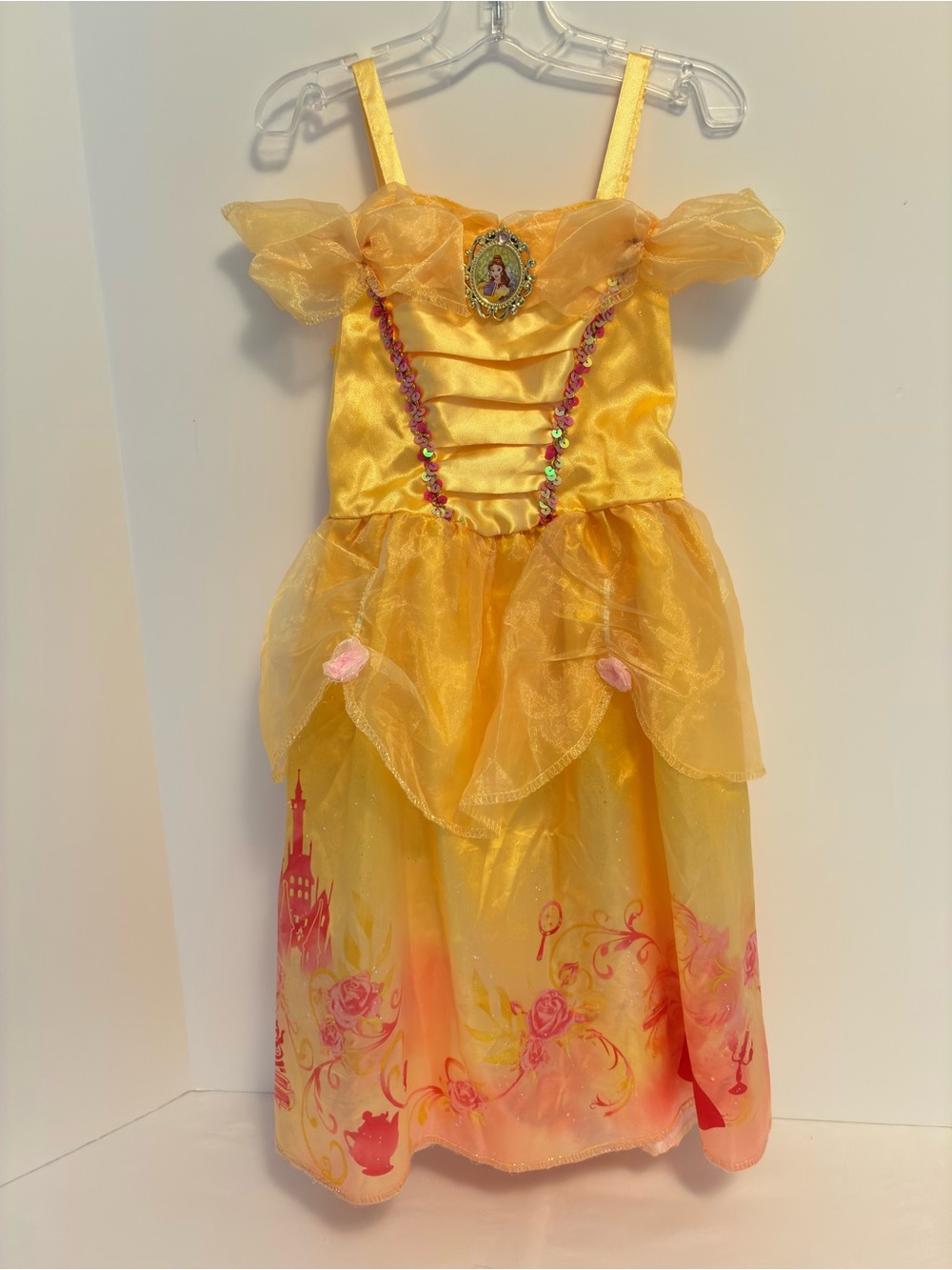 Disney Toddler Girls Belle Beauty And the Beast Ball Gown Costume Size 4-6X